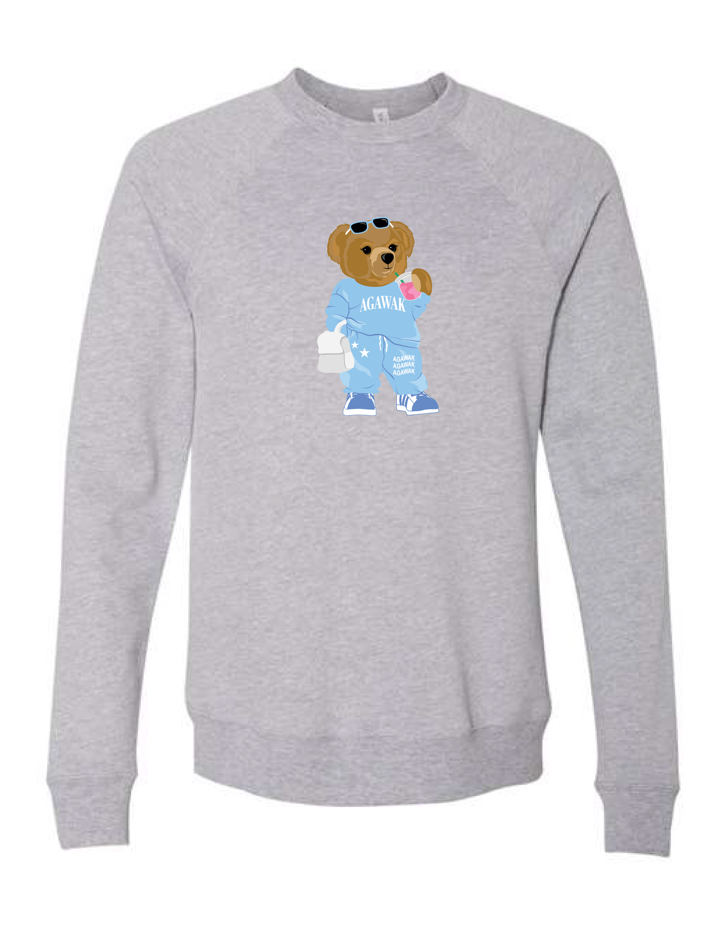 CUSTOM Beary Cute Hooded Pullover or Crew Neck