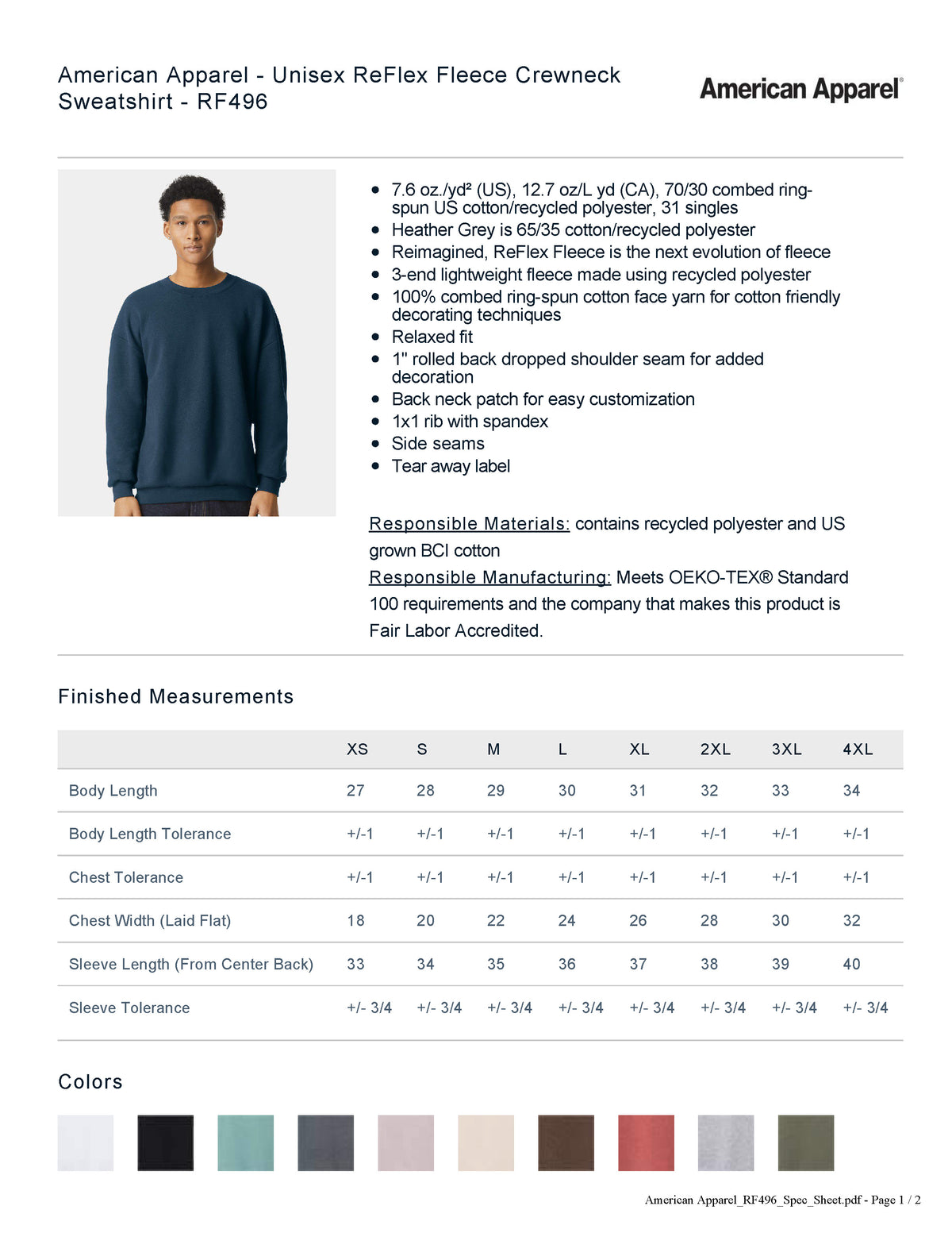 IMPACT FUSION Collegiate Crew Neck