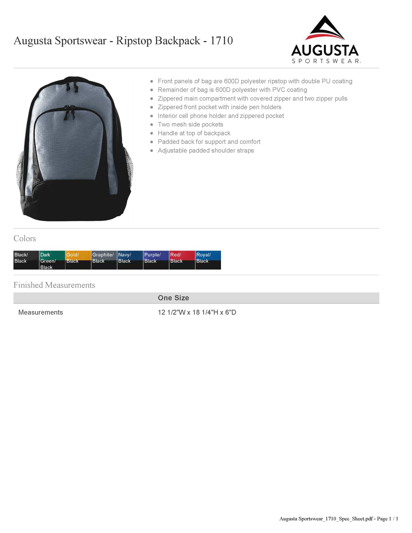 MOVEMENT & SOUND Embroidered Backpack