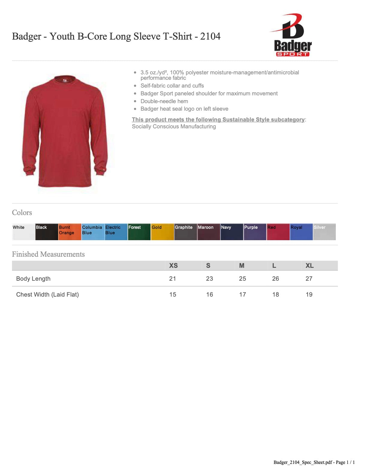 HI-FIVE SPORTS Logo Dri Fit Long Sleeve Tee