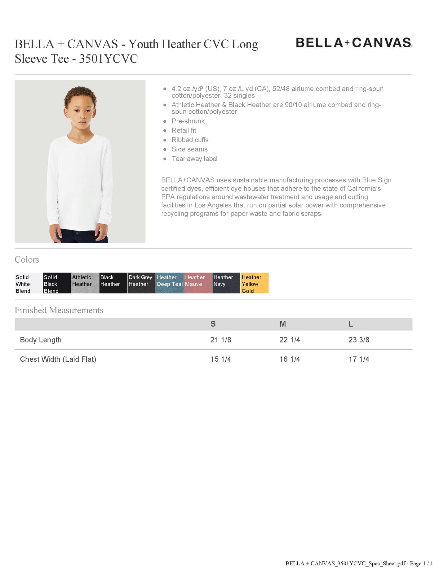 JCYS Hello Preschool Long Sleeve Tee