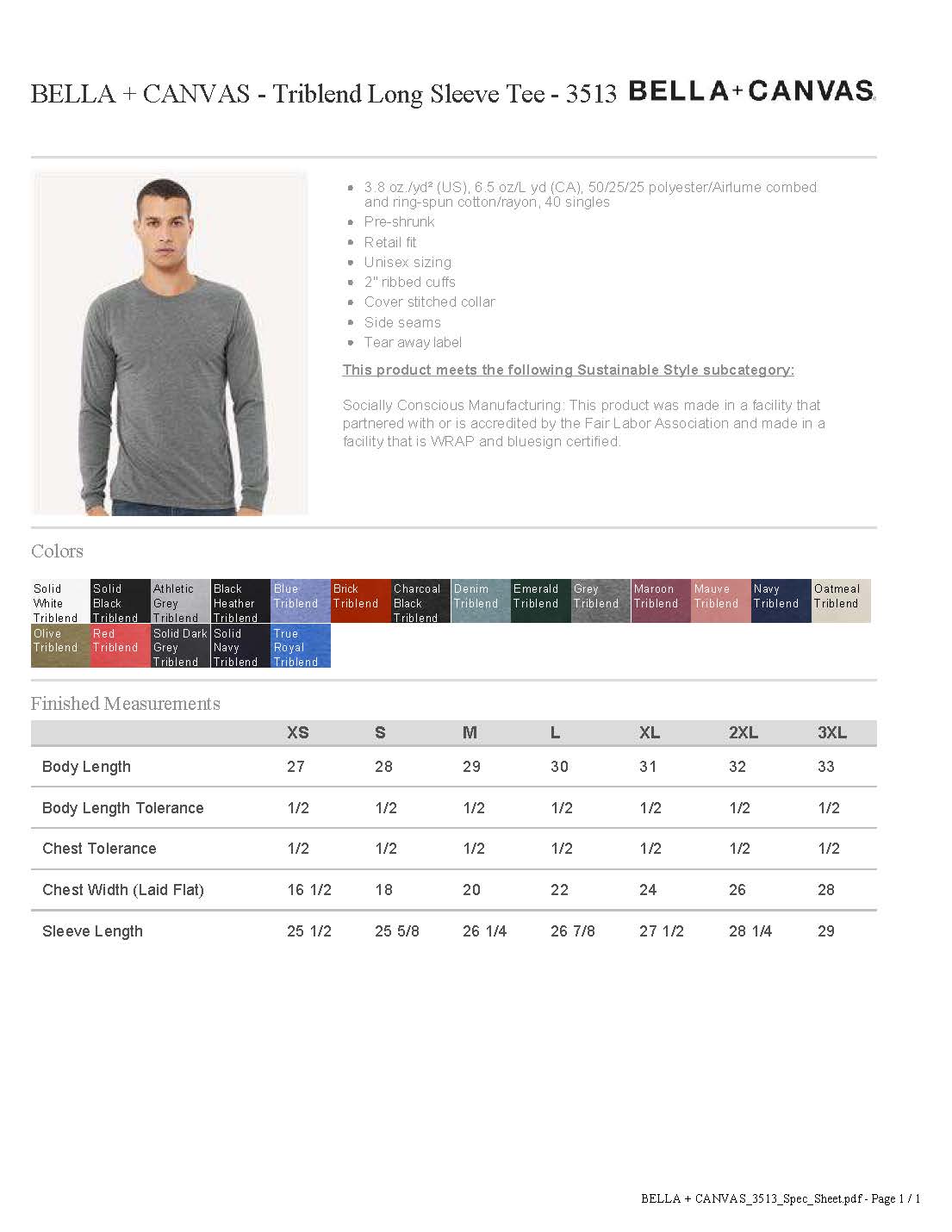 IMPACT COMPANY CREW Logo Long Sleeve