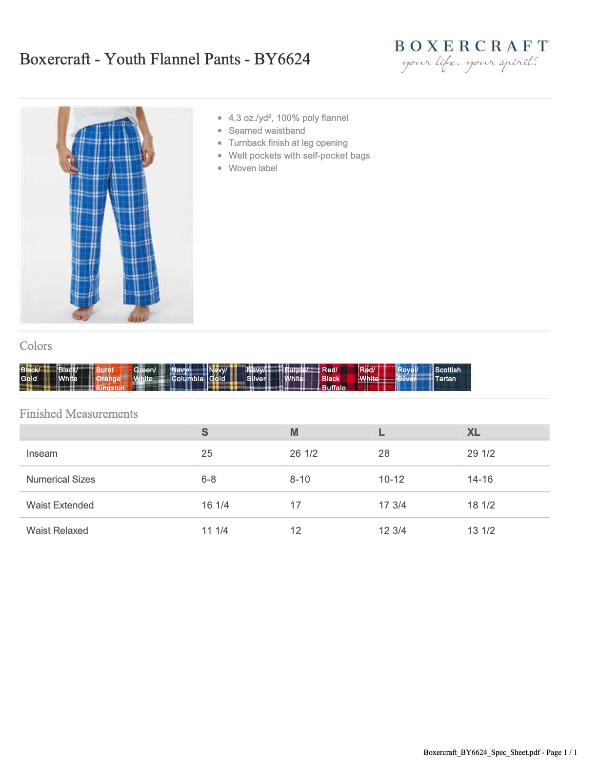 THUNDERDOME Flannel Pants