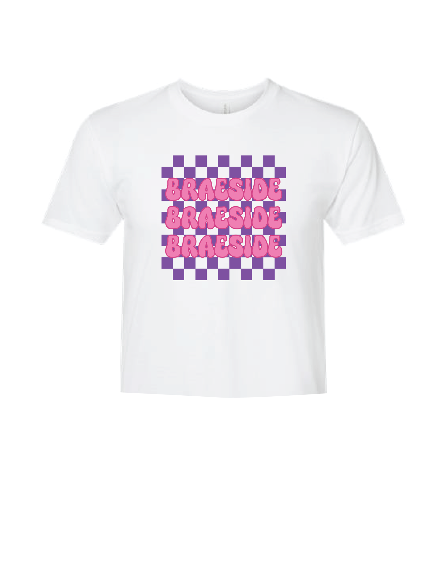 BRAESIDE Checker Repeat Boxy Tee