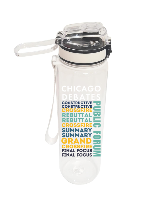 CHICAGO DEBATES Water Bottle Option 2