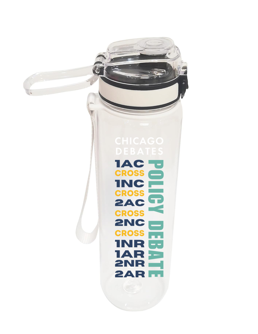 CHICAGO DEBATES Water Bottle Option 1