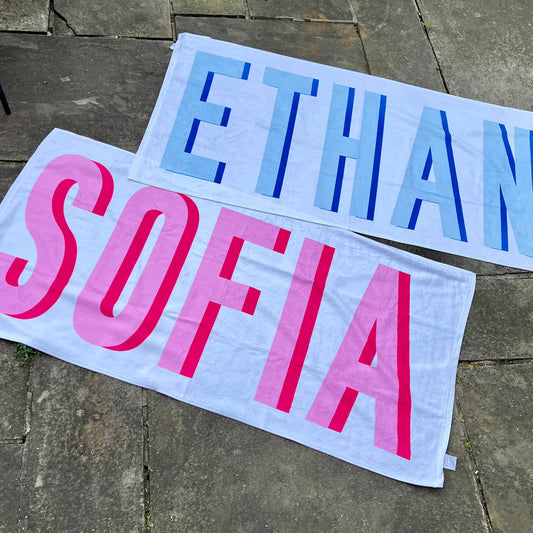 Personalized Shadow Beach Towel