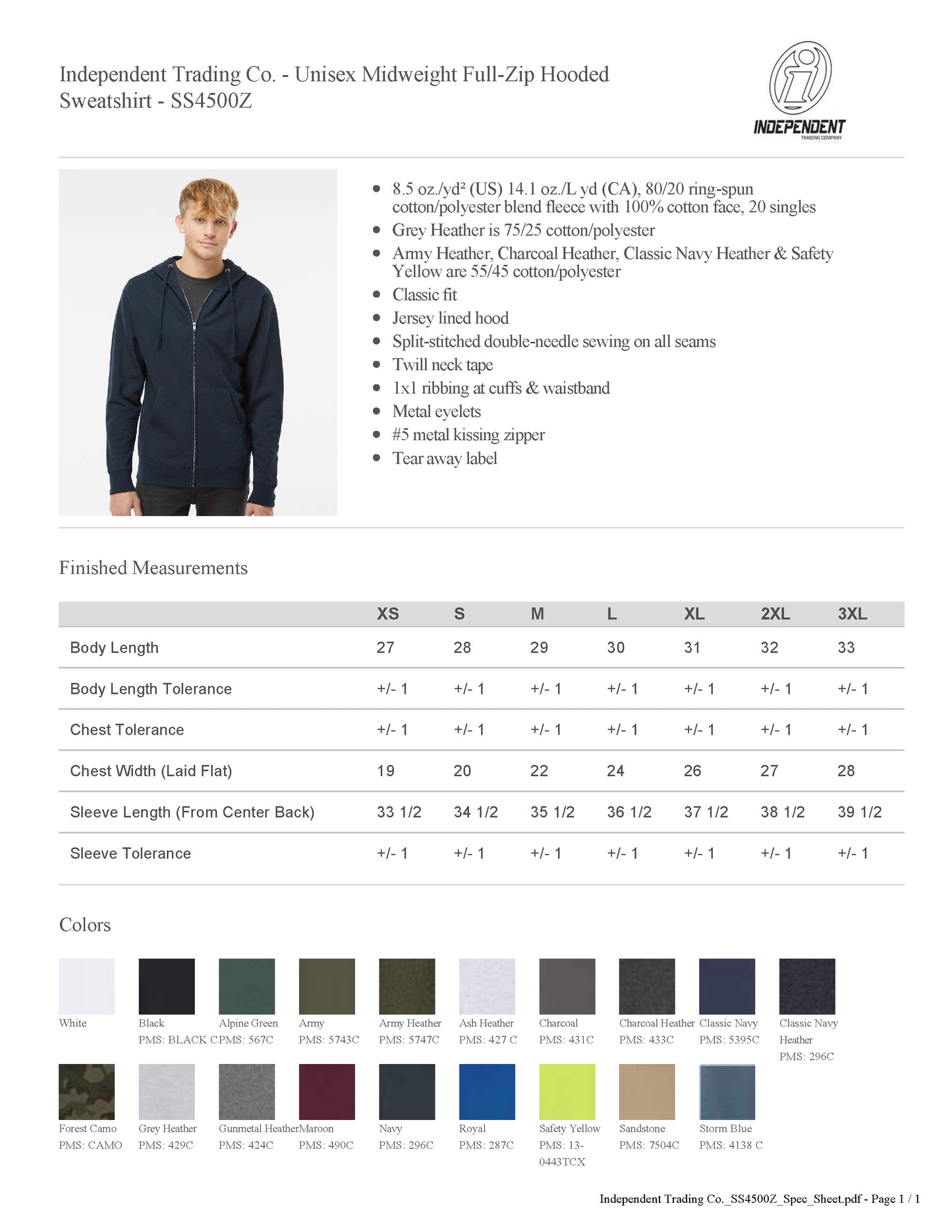 GREENBRIAR Athletic Club Circle Zip Up