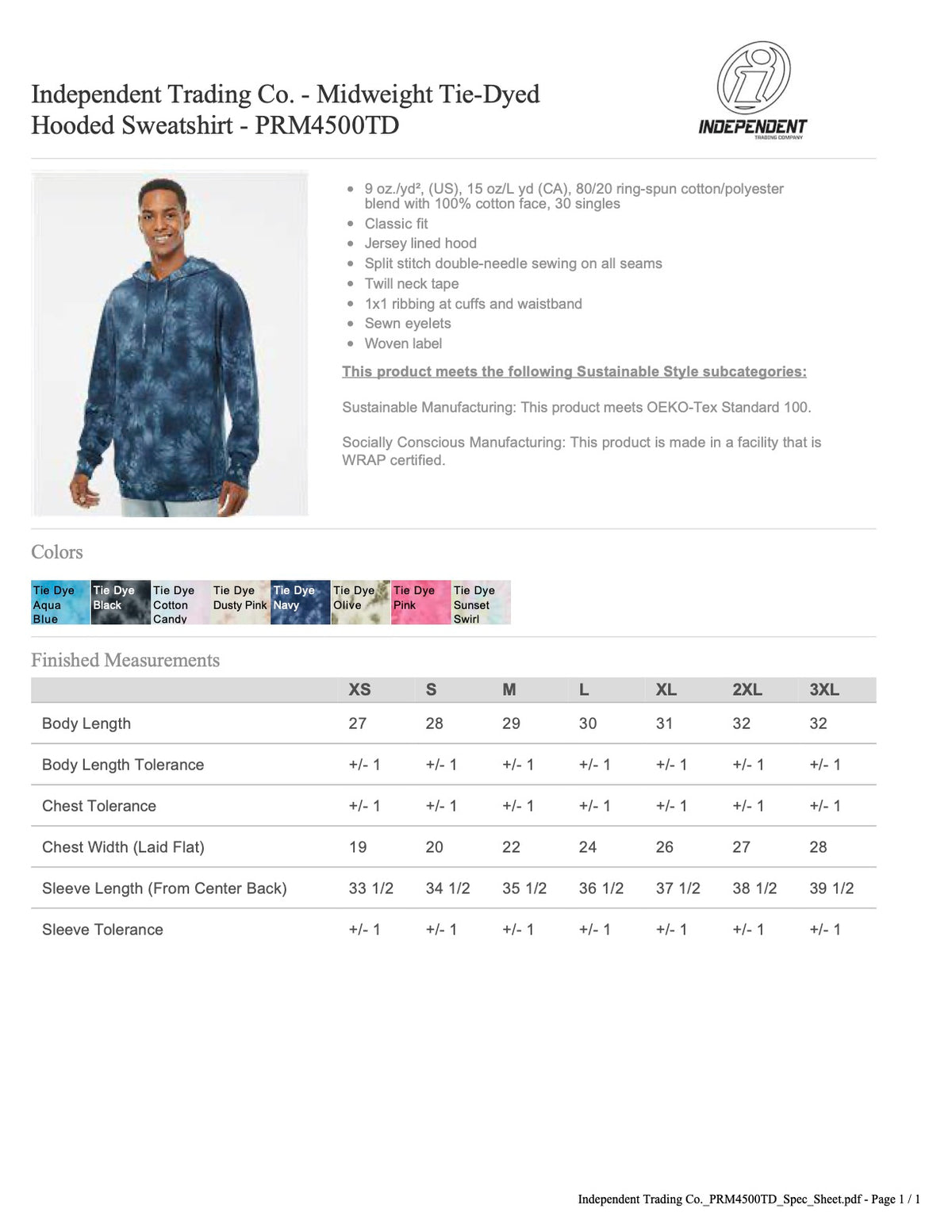 SKYLINE CHILDREN'S THEATER Logo Tie Dye Hooded Pullover