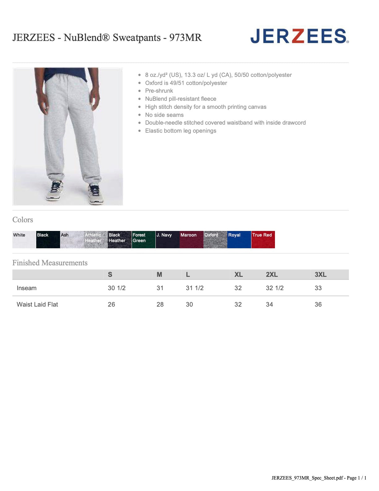 WILLOWBROOK Collegiate Sweatpants