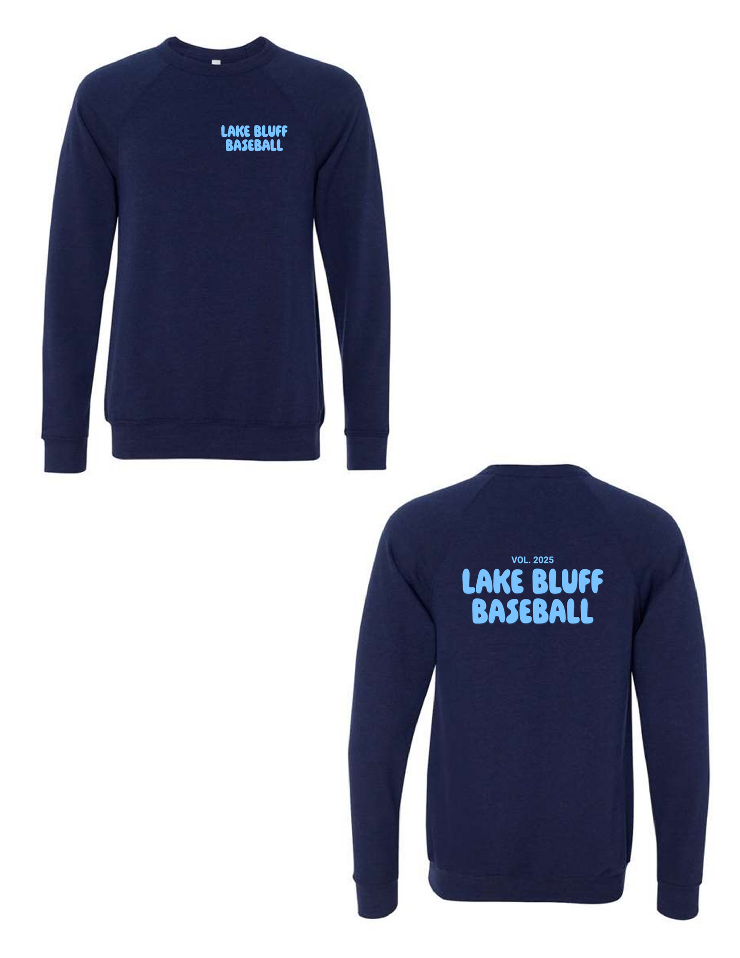 LB BASEBALL Puff Monochrome Crew Neck