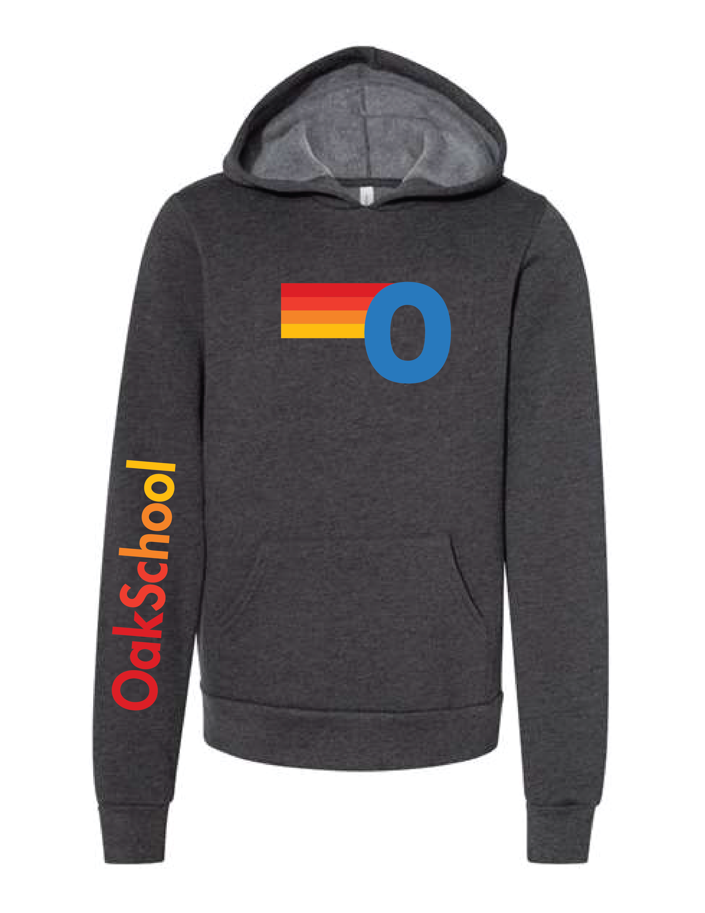 OAK SCHOOL Neon Stripes Hooded Pullover
