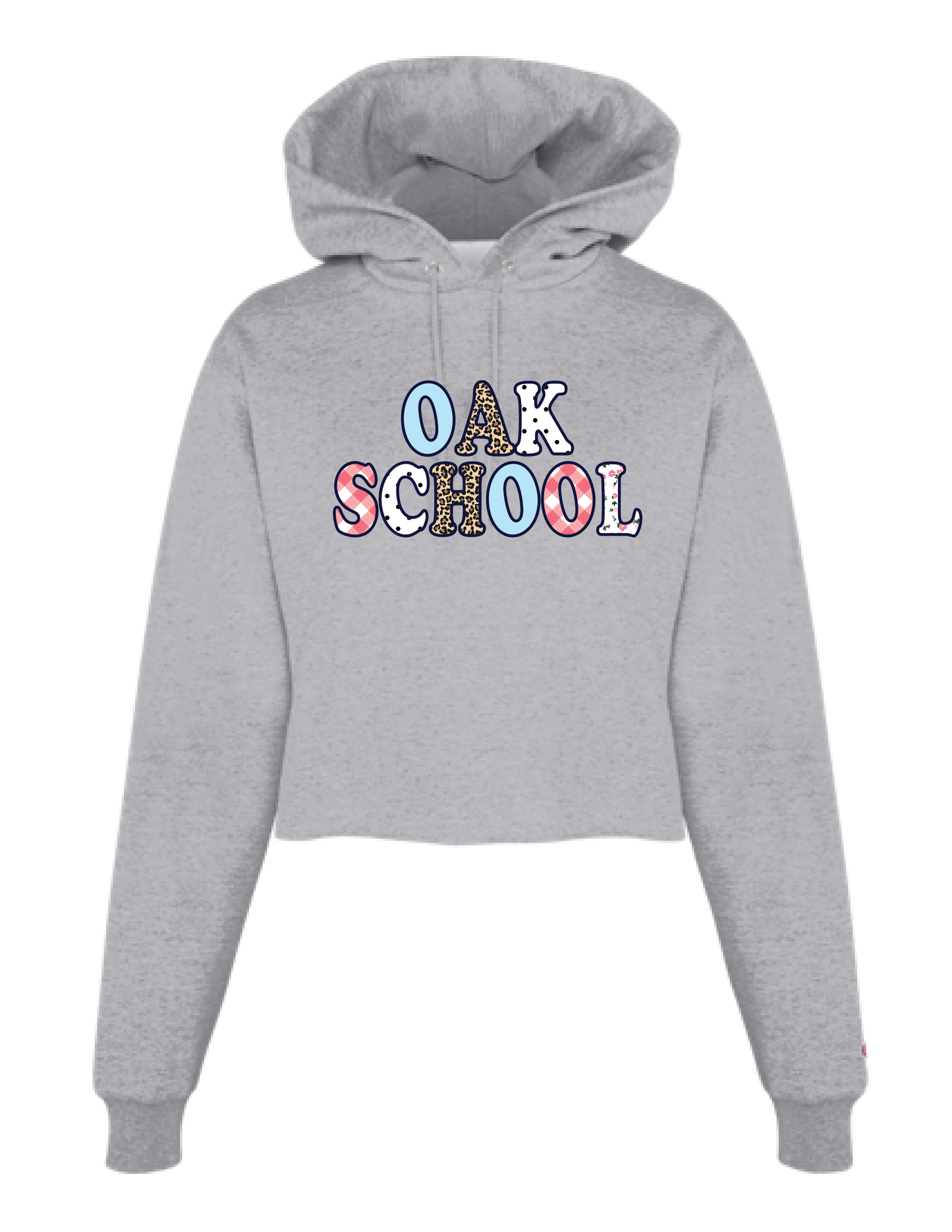 OAK SCHOOL Patterns Boxy Hooded Pullover