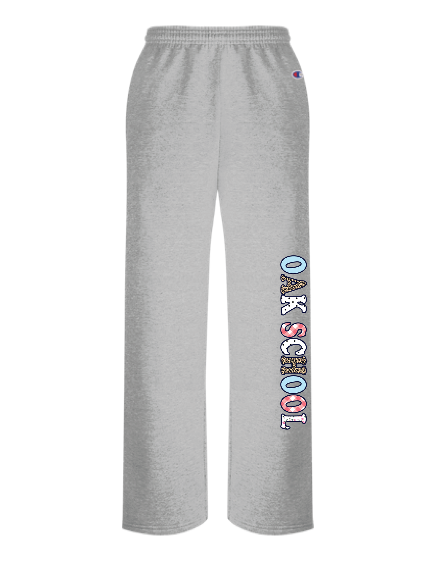 OAK SCHOOL Patterns Wide Leg Sweatpants