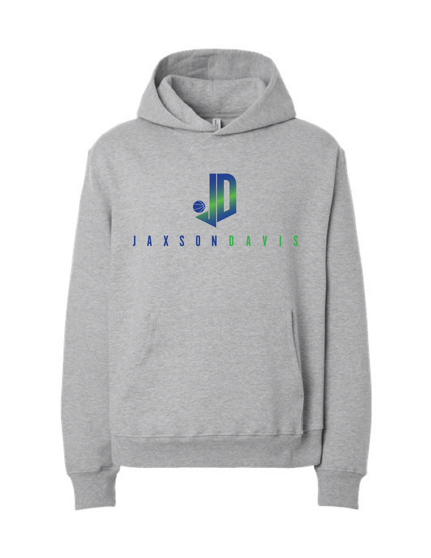 JAXSON DAVIS Ombre Blue & Green Logo Hooded Pullover