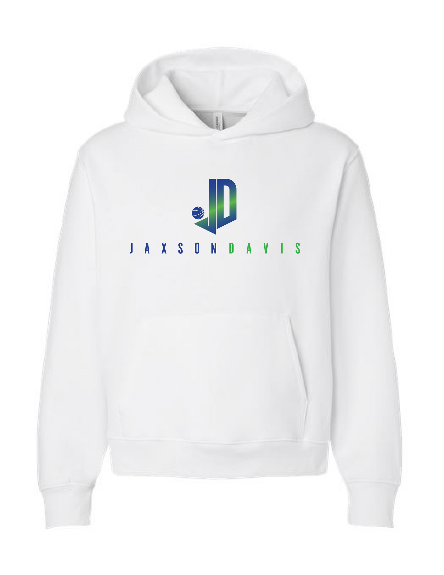 JAXSON DAVIS Ombre Blue & Green Logo Hooded Pullover