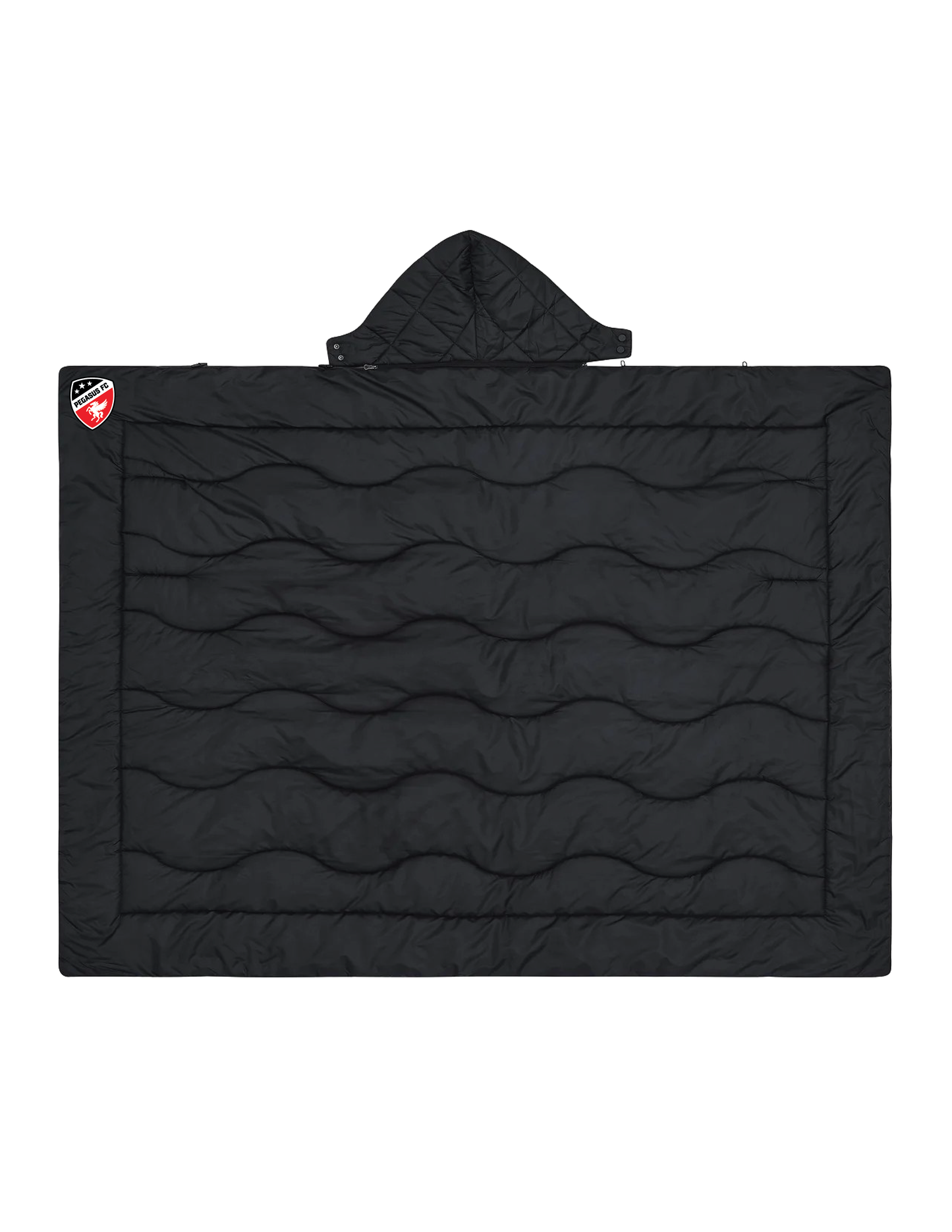 PEGASUS Embroidered Logo Hooded Blanket