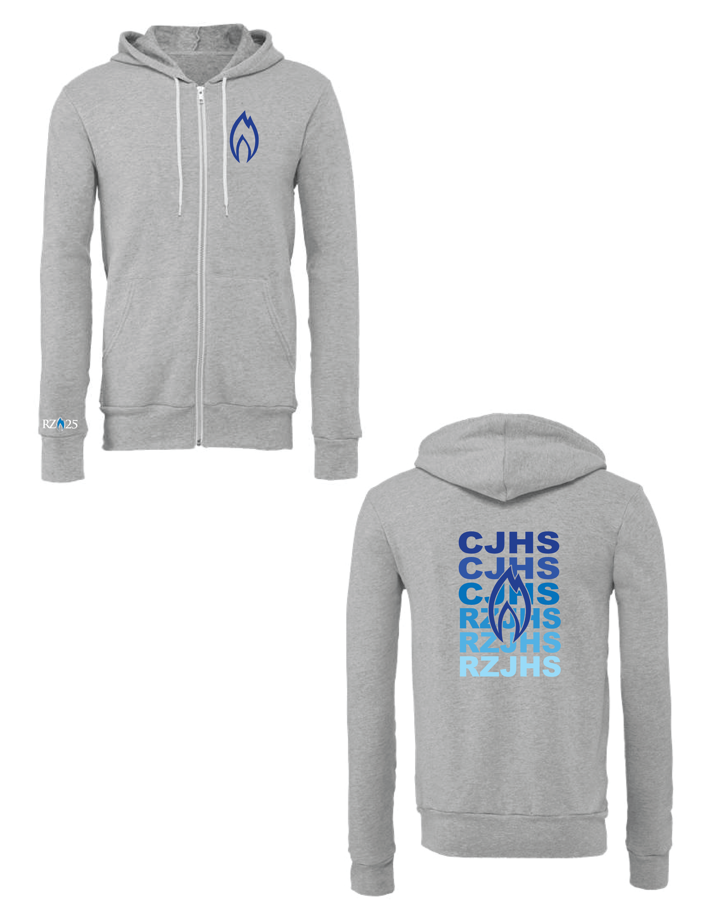 CJHS/RZJHS Ombre Repeat Zip Up