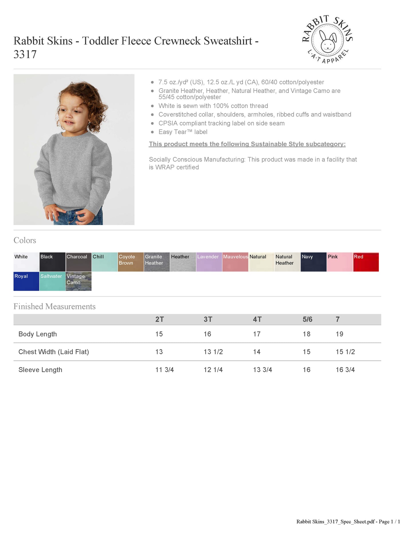 LAKE BLUFF PRESCHOOL Blue Crew Neck