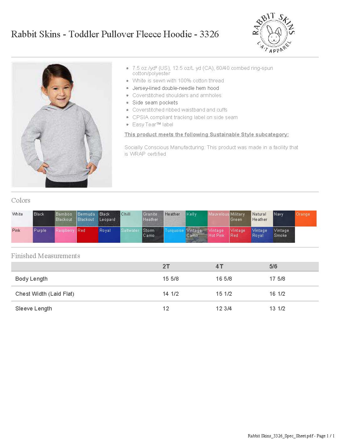 LAKE BLUFF PRESCHOOL Blue Hooded Pullover