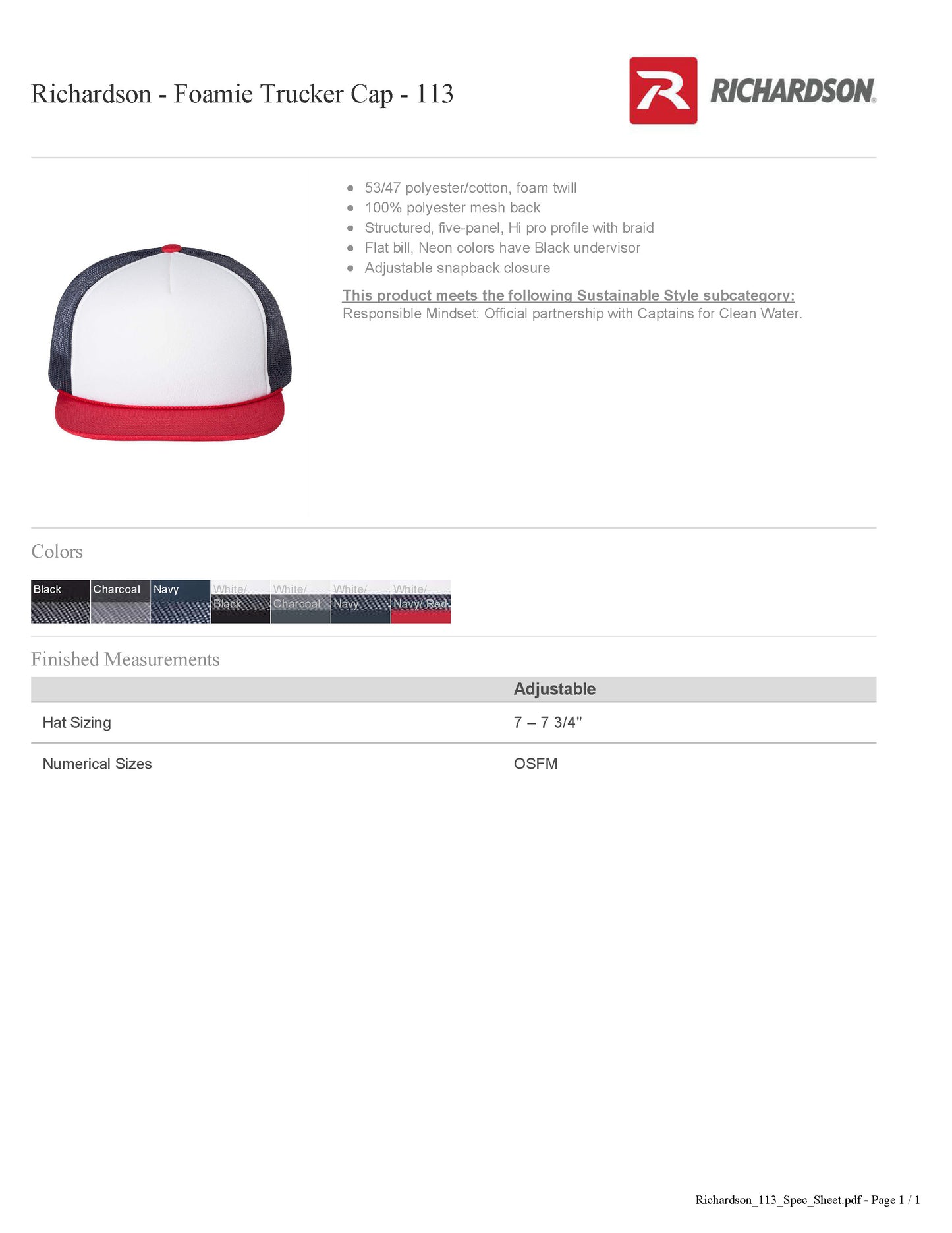 WILMETTE PADDLE Embroidered Foam Trucker Hat