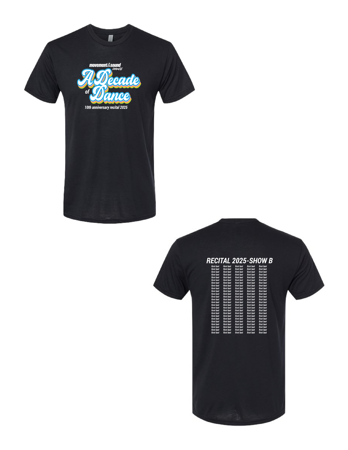 MOVEMENT & SOUND Show B Recital Tee