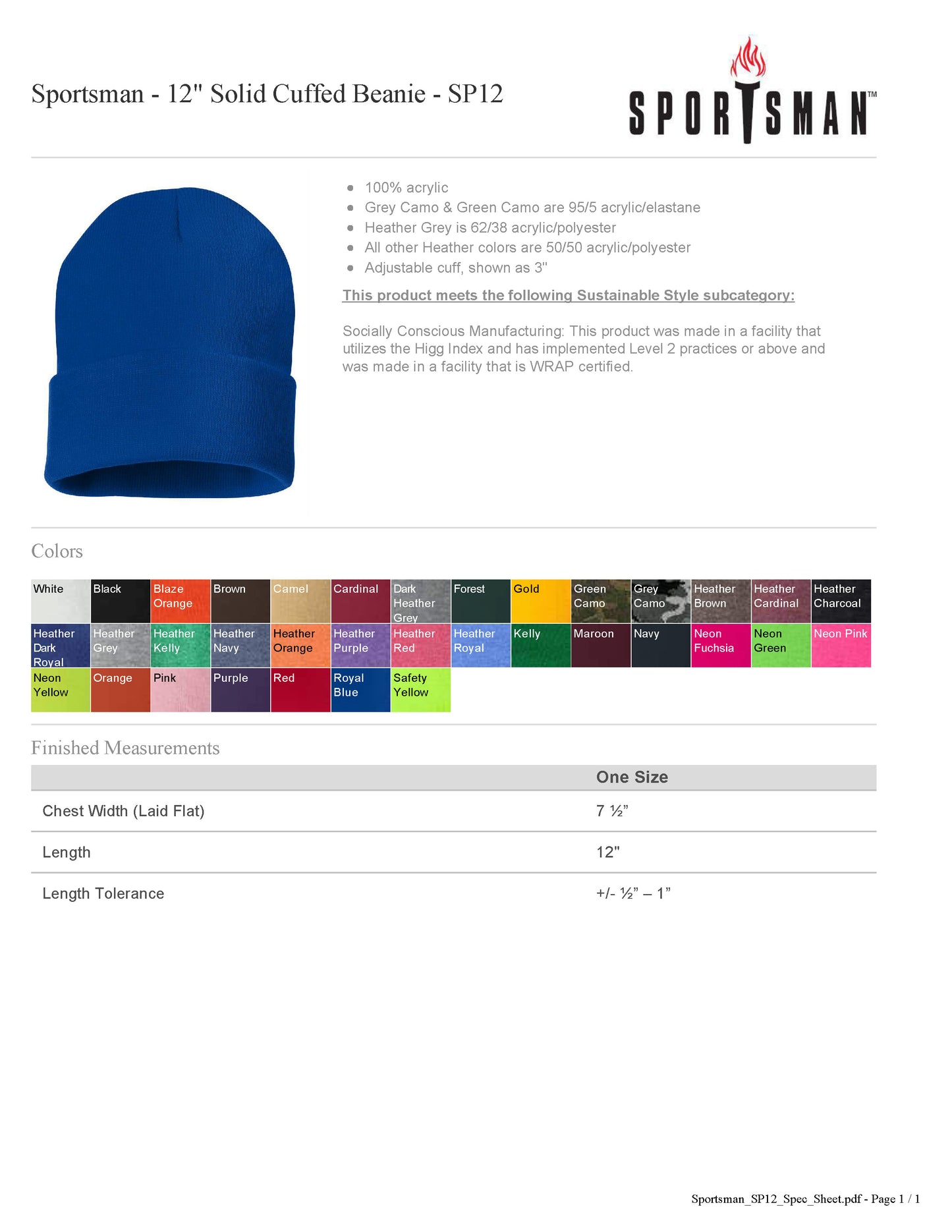 WINTER CLUB HOCKEY Sticks Beanie