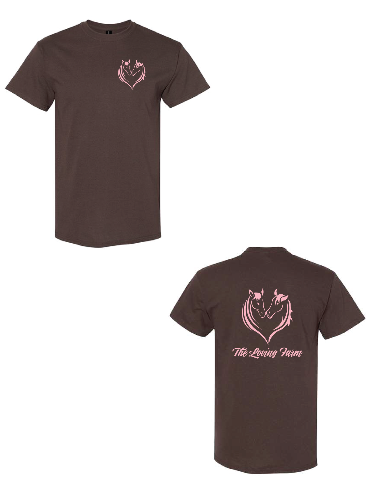 THE LOVING FARM Brown Logo Tee
