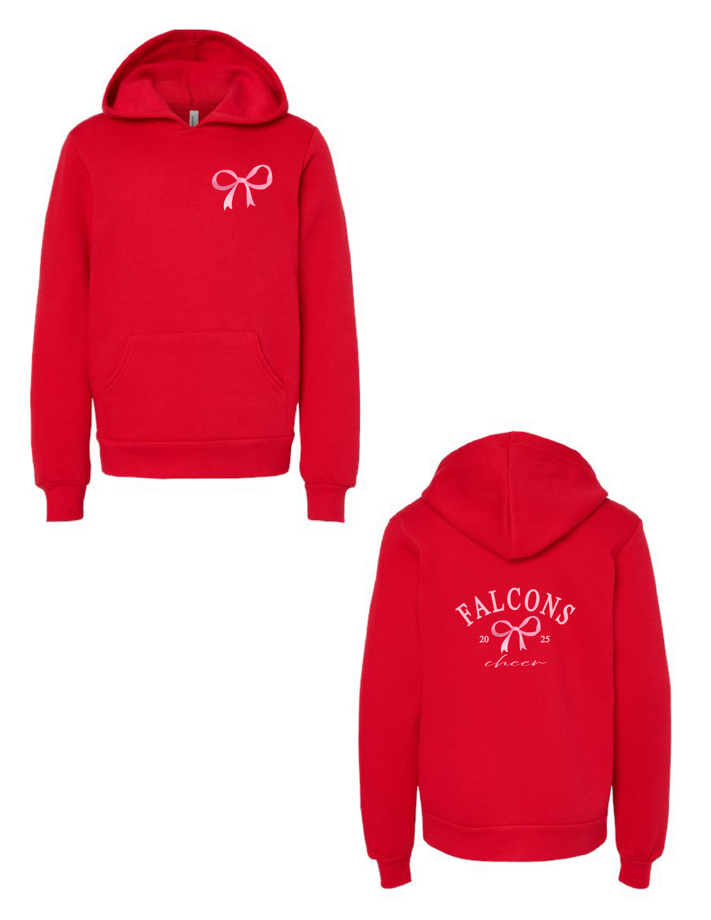 FALCONS CHEER Vintage Bow Hooded Pullover