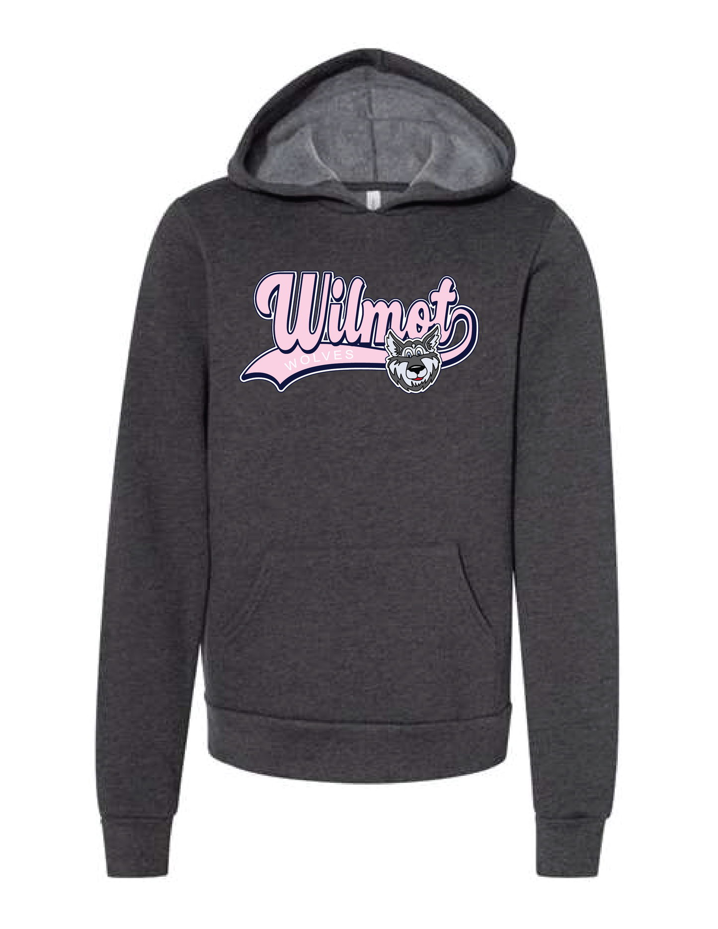WILMOT Pink Retro Script Hooded Pullover