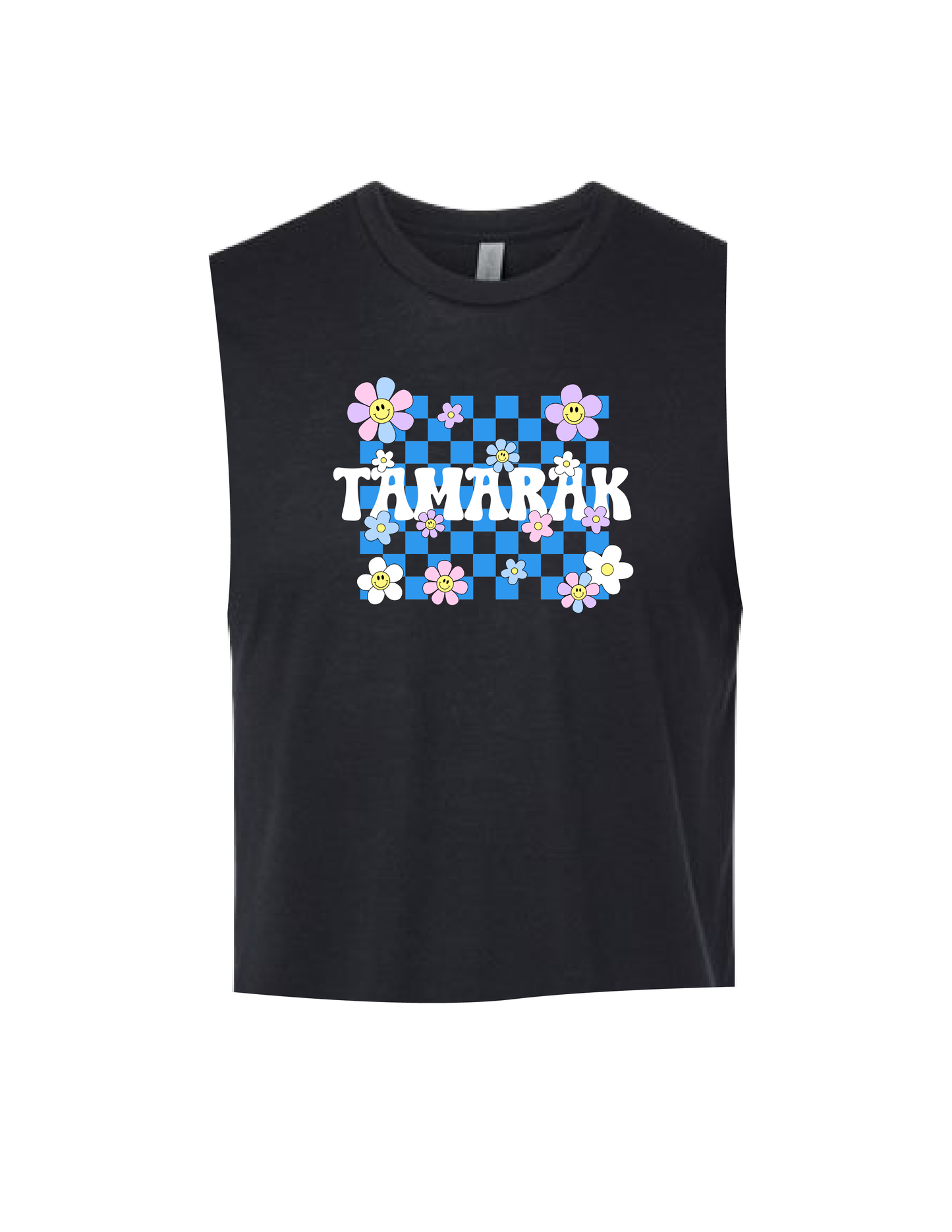 CUSTOM Floral Smiley Tank