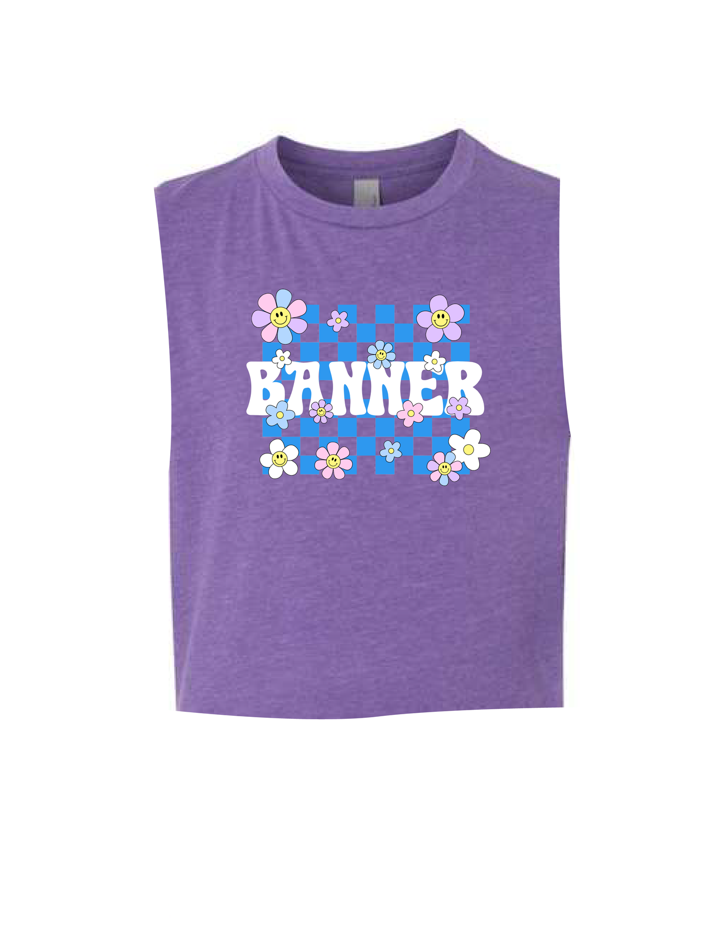 CUSTOM Floral Smiley Tank