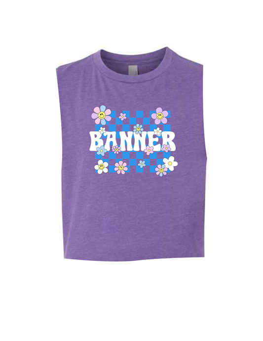 CUSTOM Floral Smiley Tank
