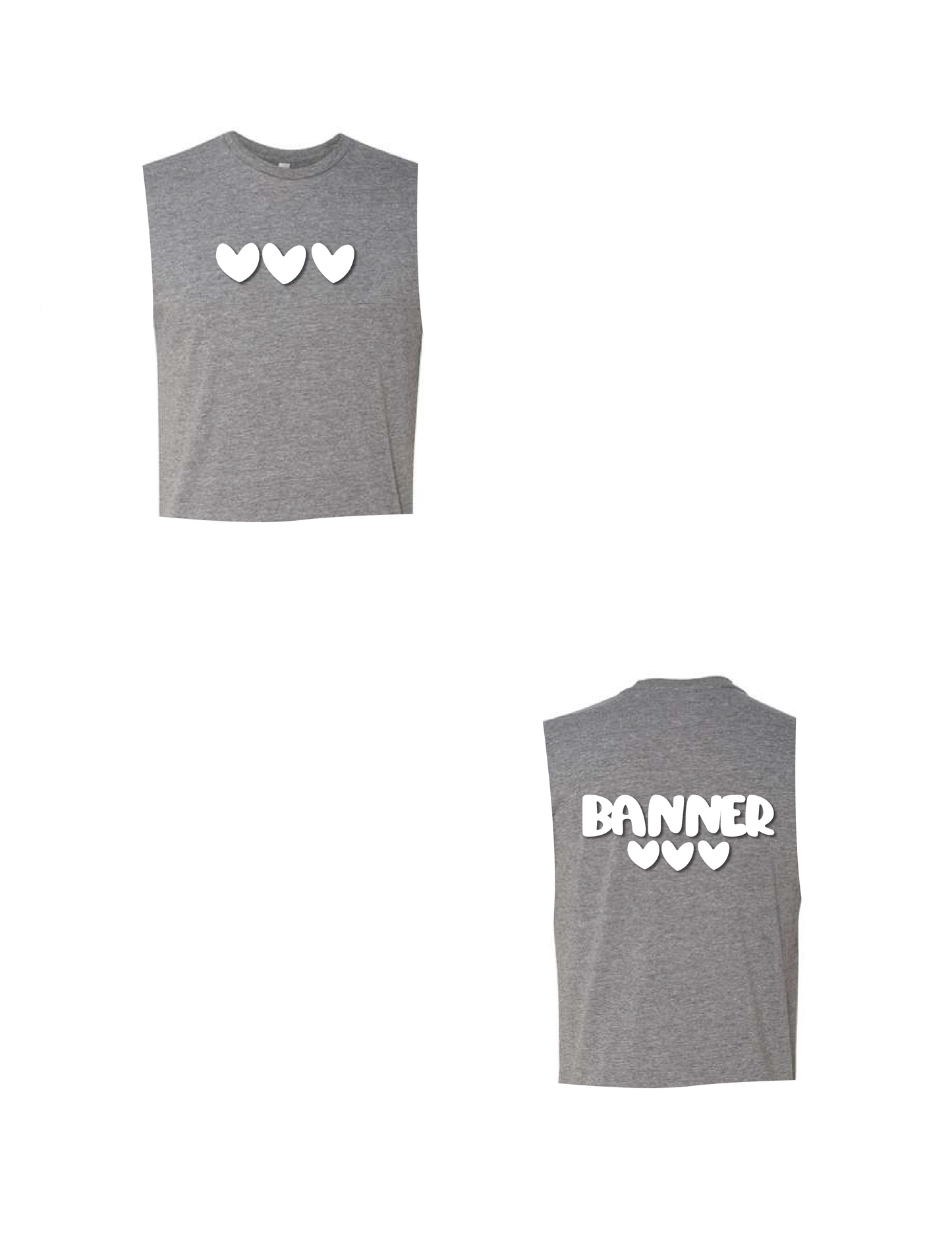 CUSTOM Hearts Puff Tank