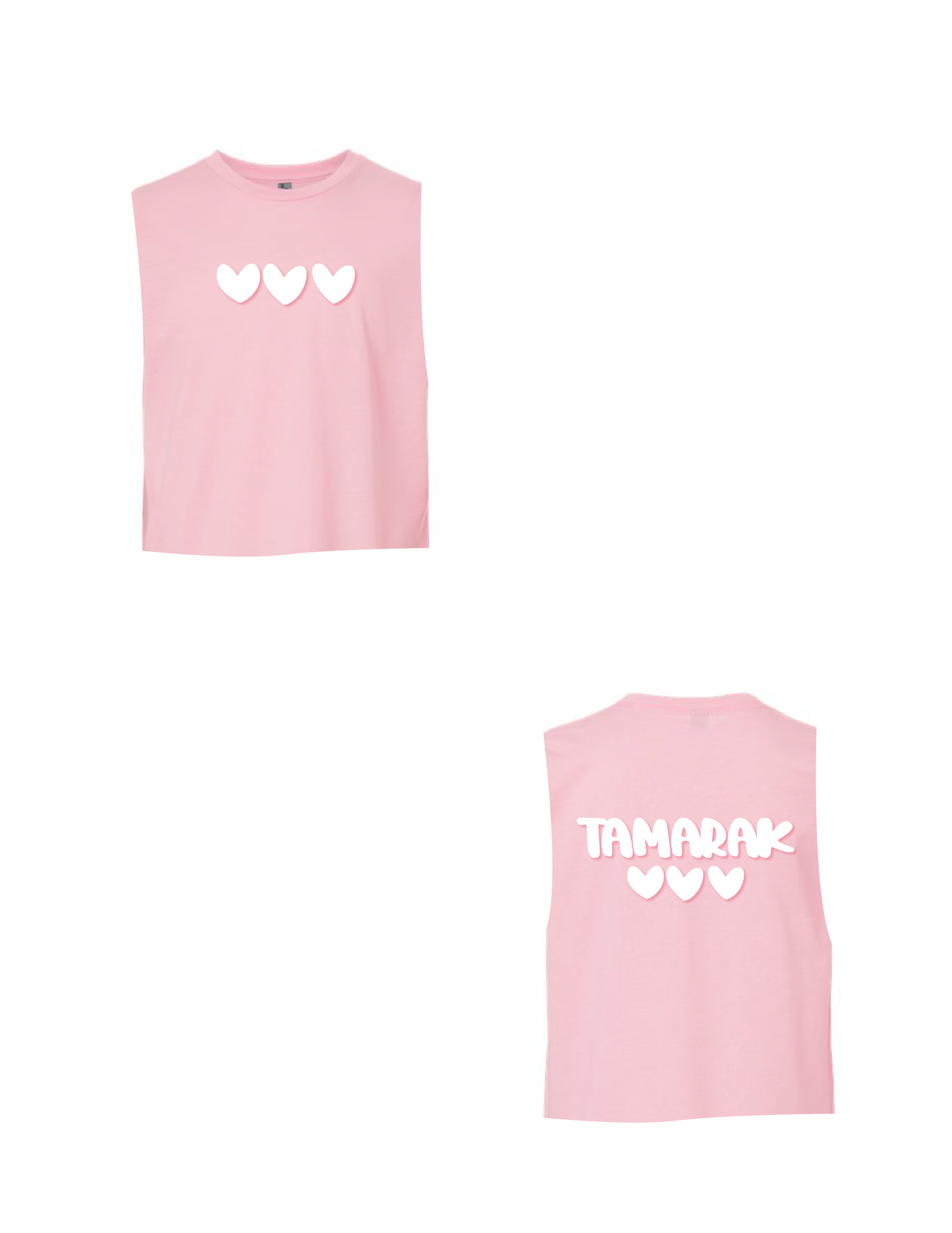 CUSTOM Hearts Puff Tank