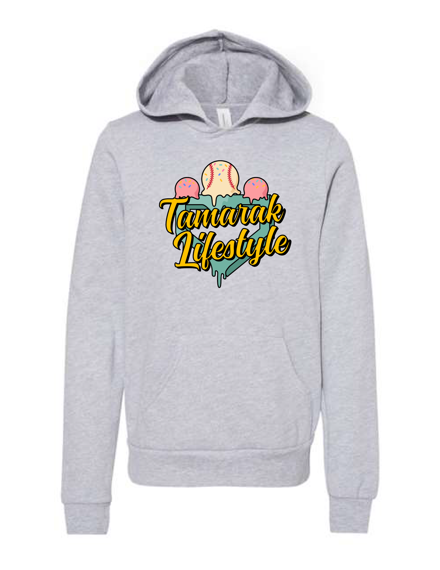 CUSTOM Baseball Ice Cream Hooded Pullover
