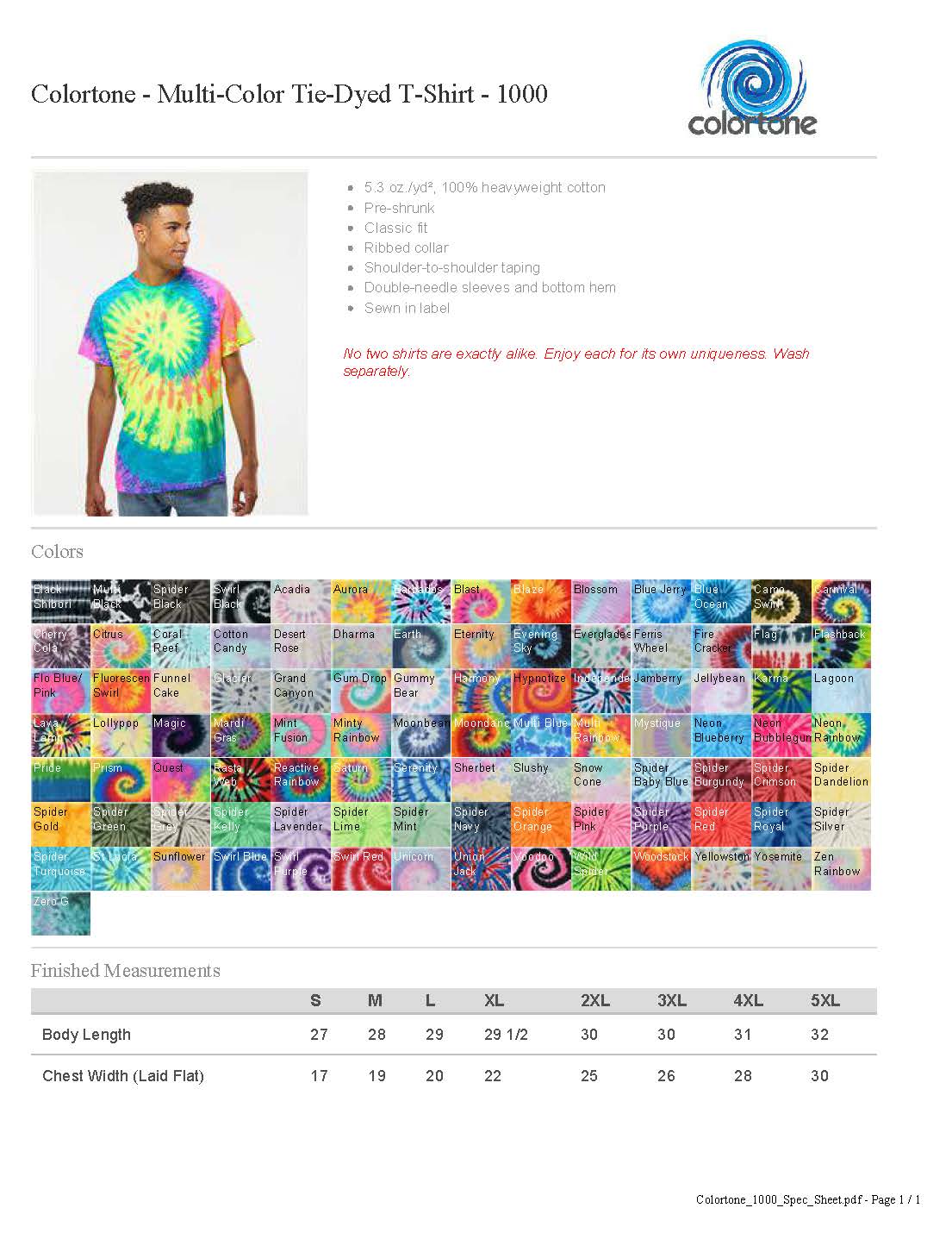 COHO SWIM CLUB Tie Dye Campus Tee