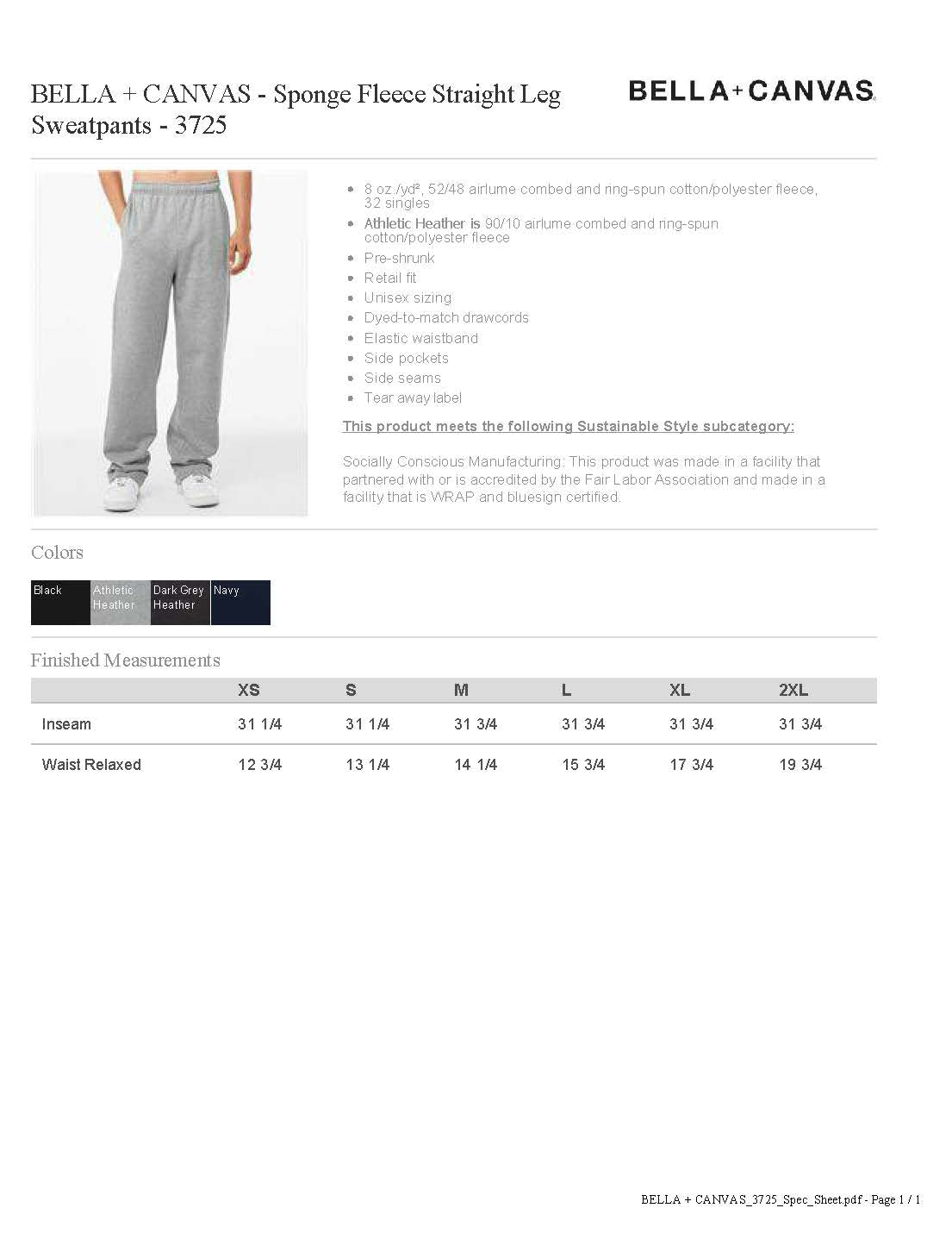 IMPACT FUSION Monochrome Puff Wide Leg Sweatpants