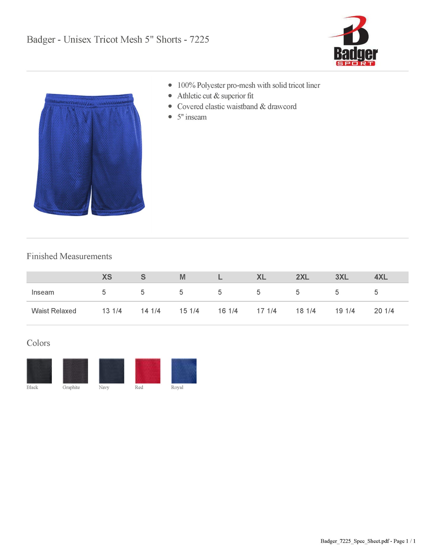 MONROE Campus Outline Mesh Shorts