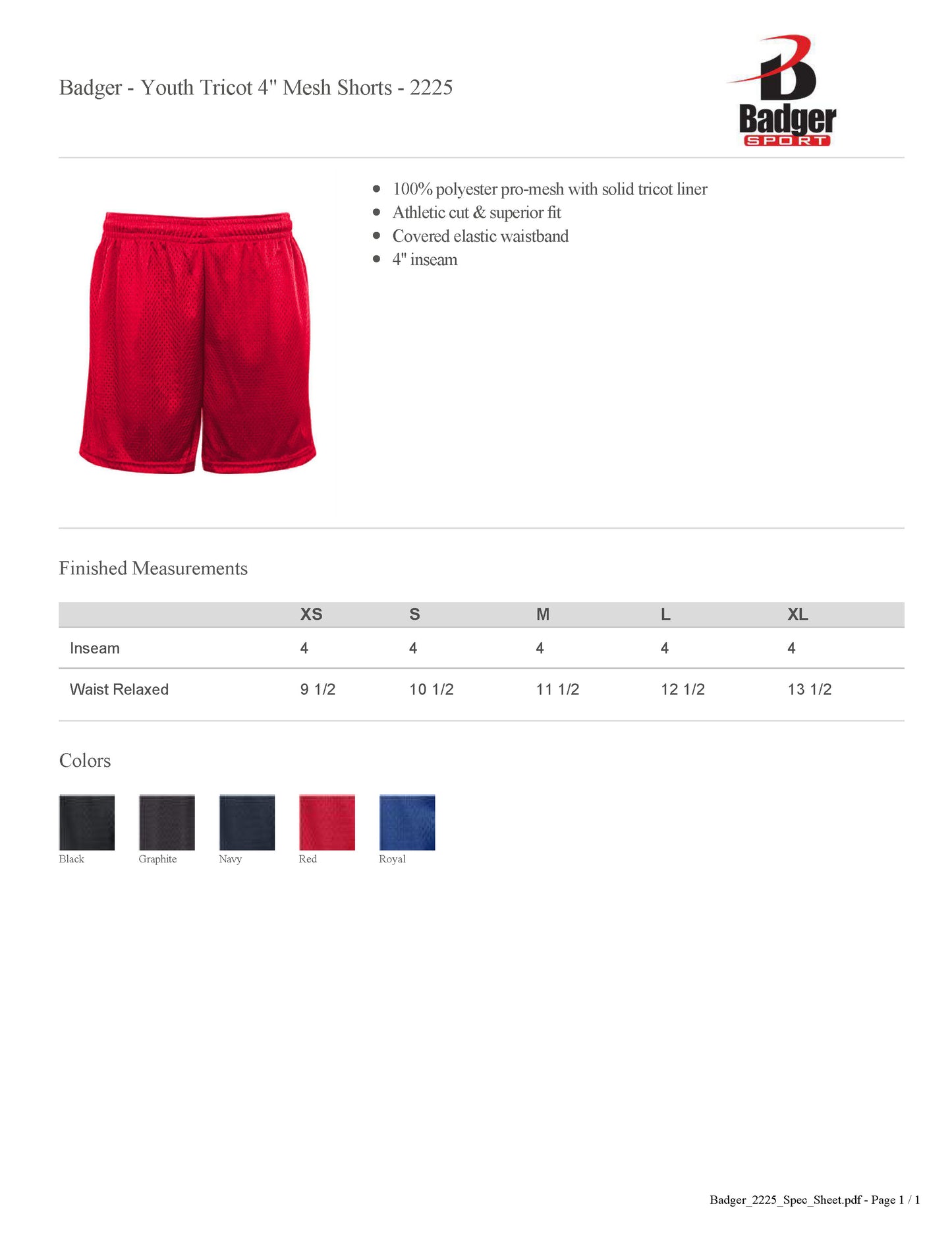 MONROE Campus Outline Mesh Shorts
