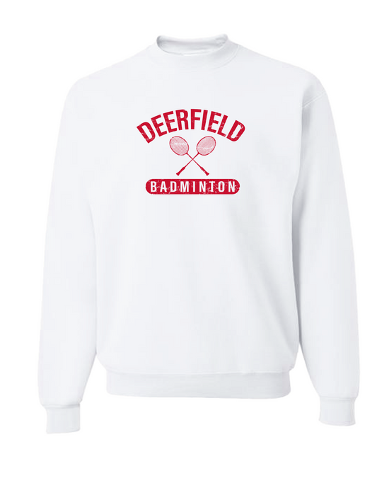 DHS BADMINTON White Sport Campus Crew Neck Pullover