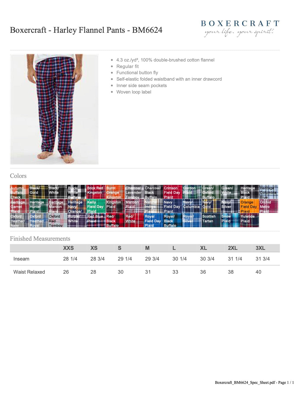 HIGHLAND MIDDLE SCHOOL H Flannel Pants