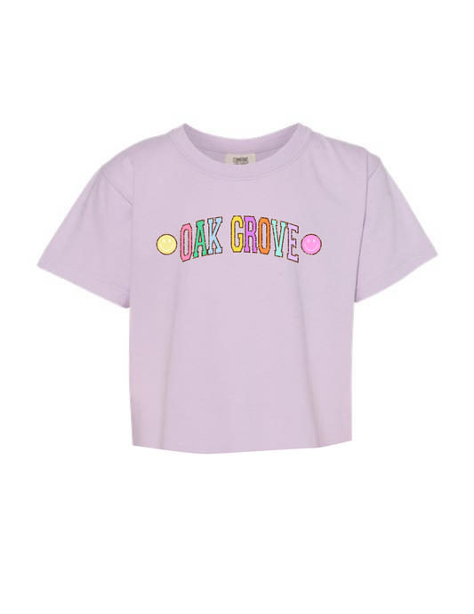 OAK GROVE Smiley Patches Tee