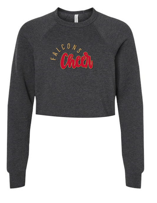 FALCONS CHEER Glitter Boxy Crew Neck