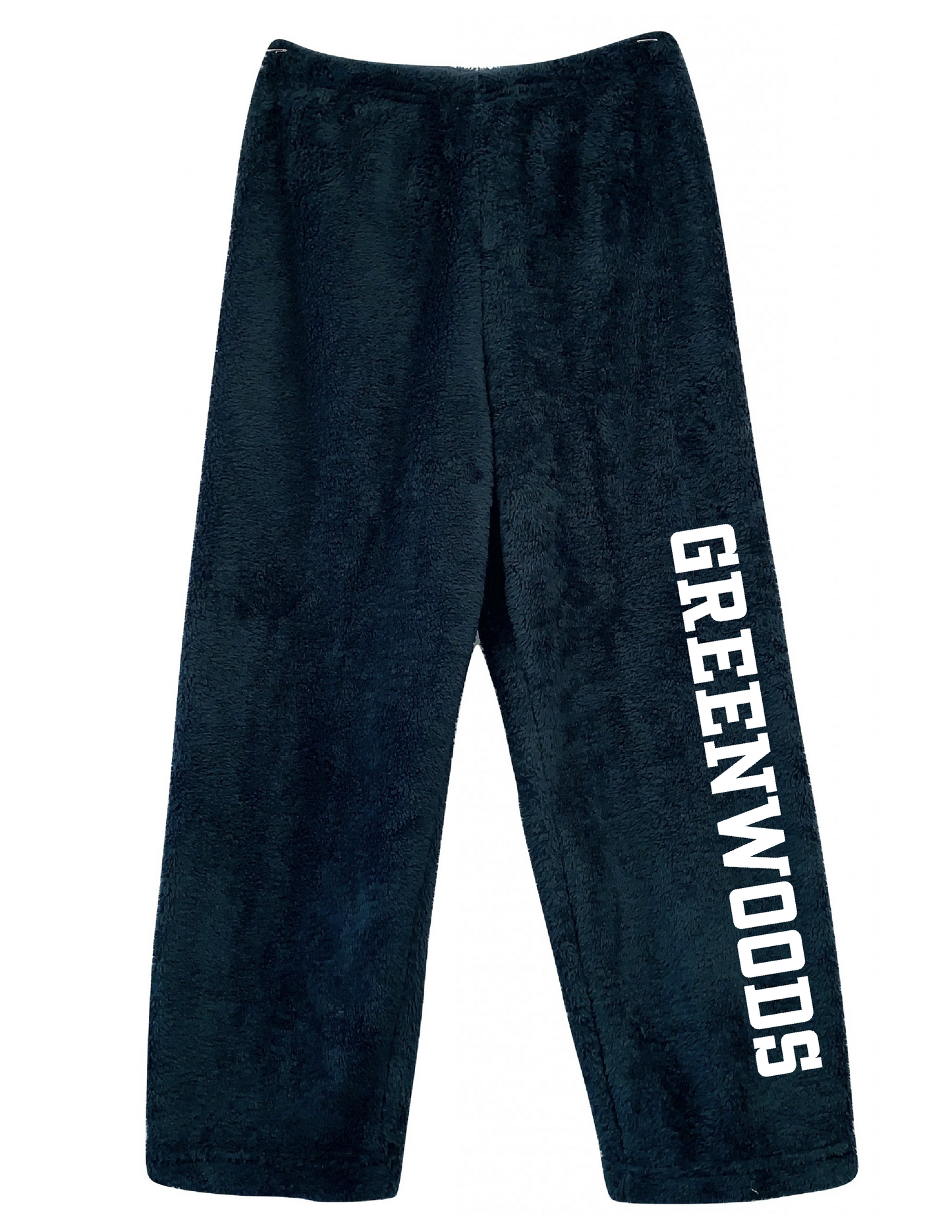 CUSTOM Fuzzy Lounge Pants- Collegiate Font