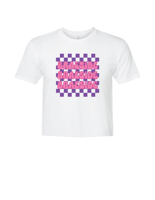 BRAESIDE Checker Repeat Boxy Tee