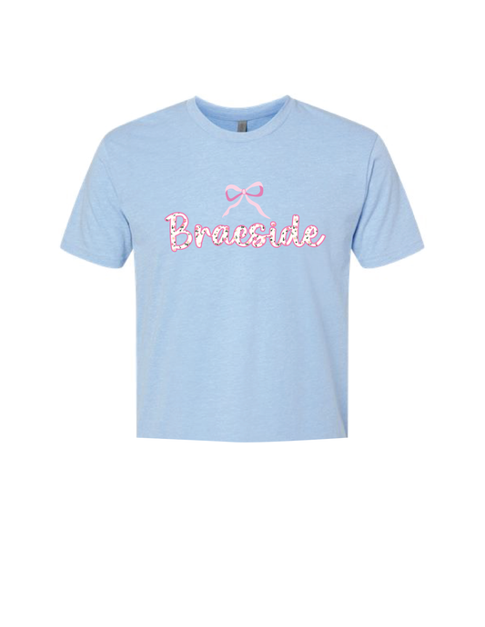BRAESIDE Floral Bow Boxy Tee