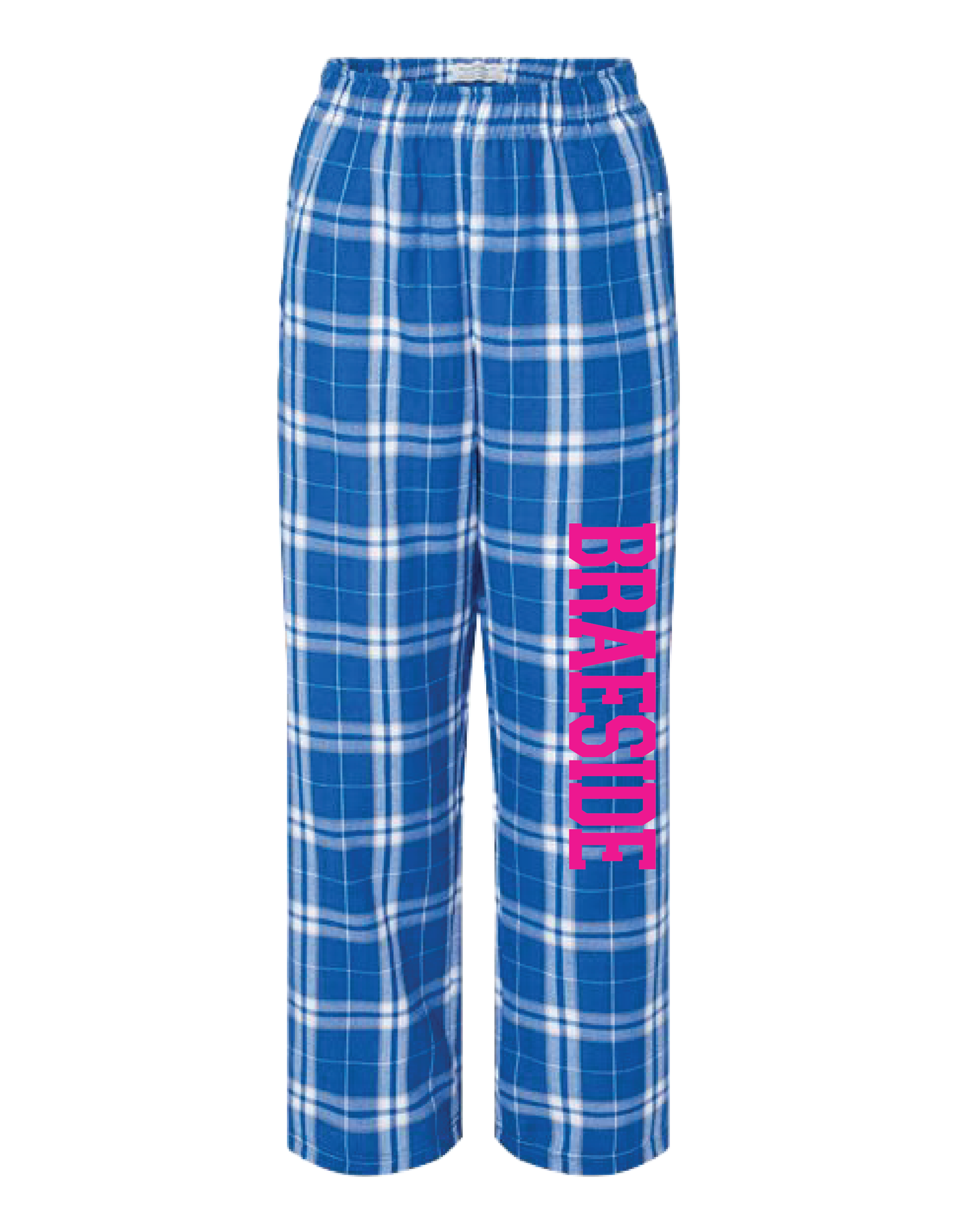 BRAESIDE Pink Collegiate Flannel Pants