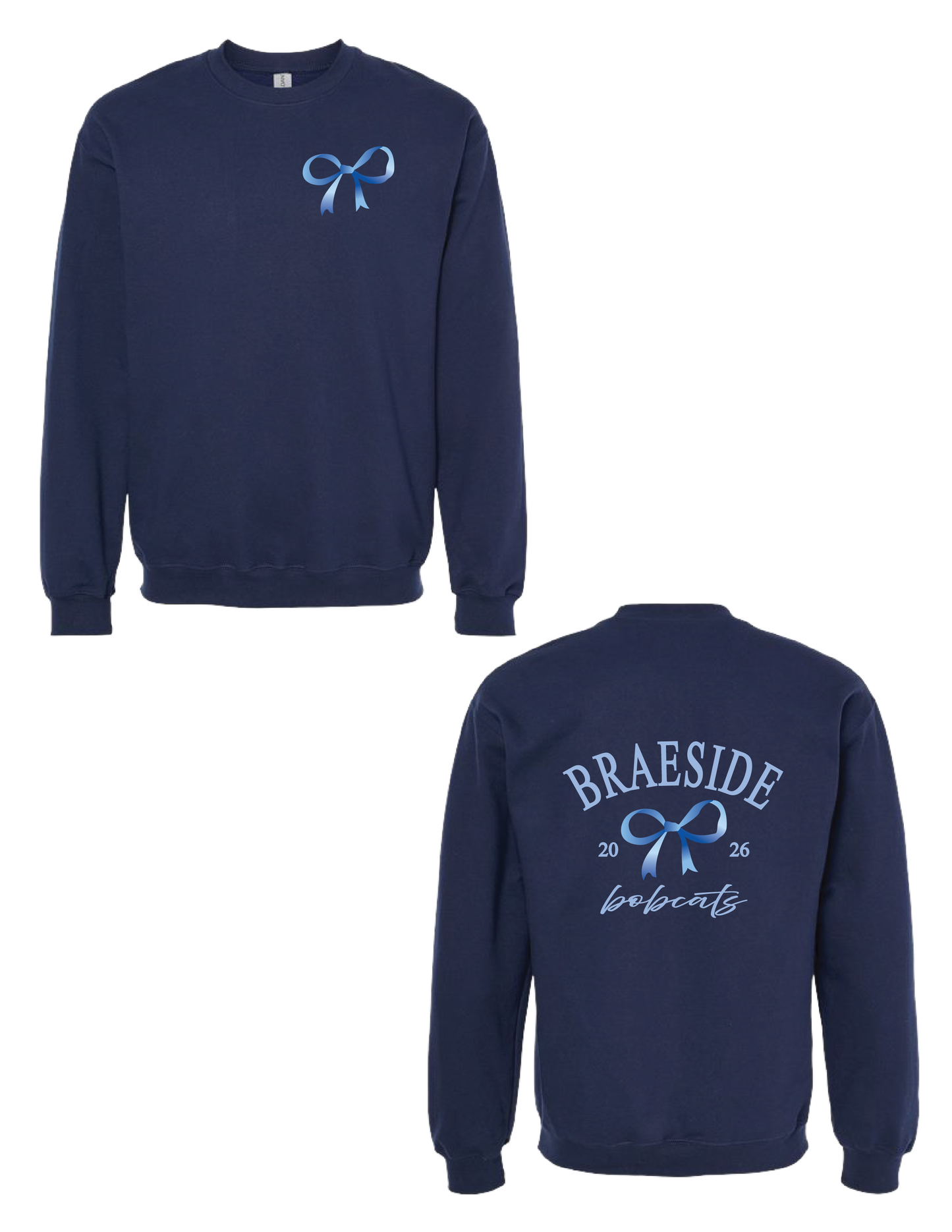 BRAESIDE Vintage Bow Crew Neck