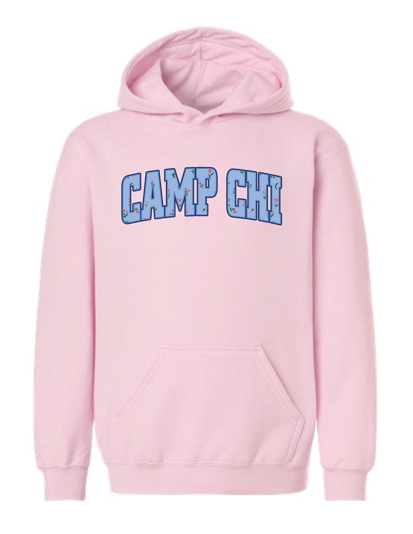 CAMP CHI Floral Campus Hooded Pullover